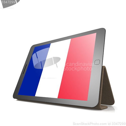 Image of Tablet with France flag