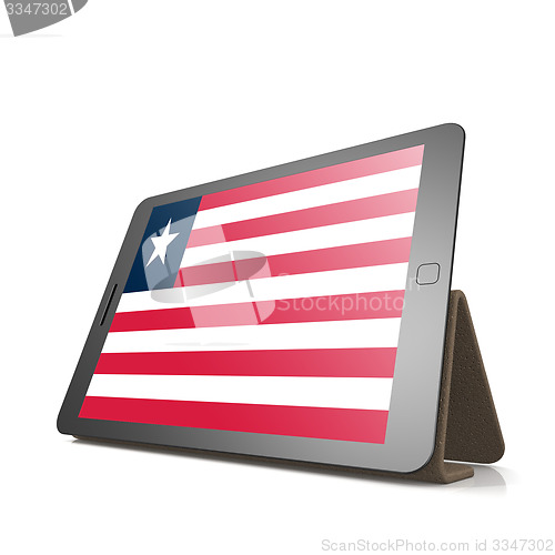 Image of Tablet with Liberia flag