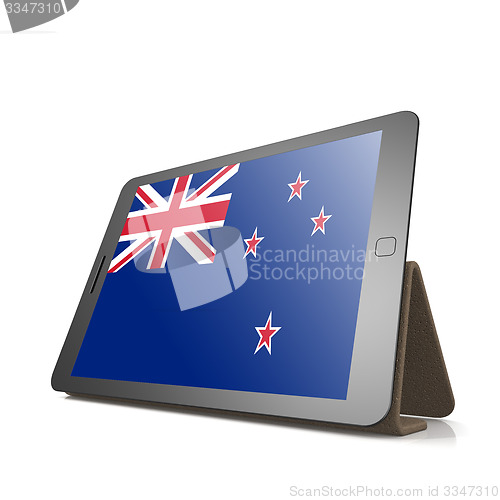 Image of Tablet with New Zealand flag