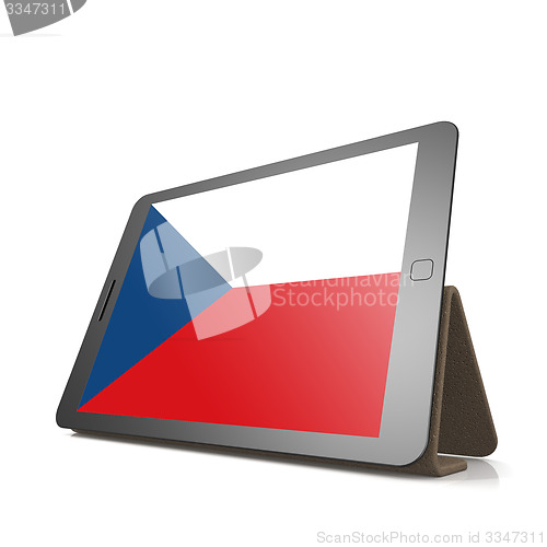 Image of Tablet with Czech Republic flag