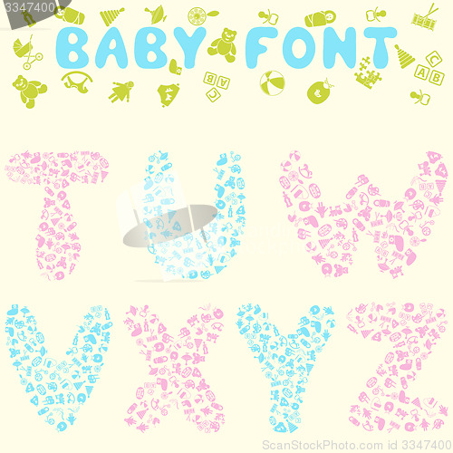 Image of Baby font design