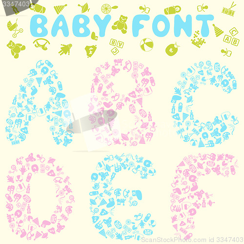Image of Baby font design