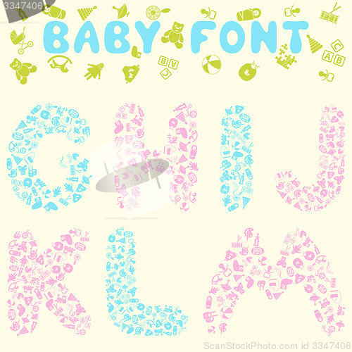 Image of Baby font design