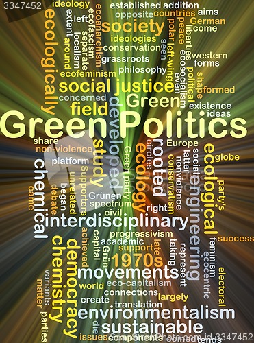 Image of Green politics background concept glowing