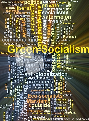 Image of Green socialism background concept glowing