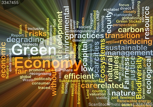 Image of Green economy background concept glowing