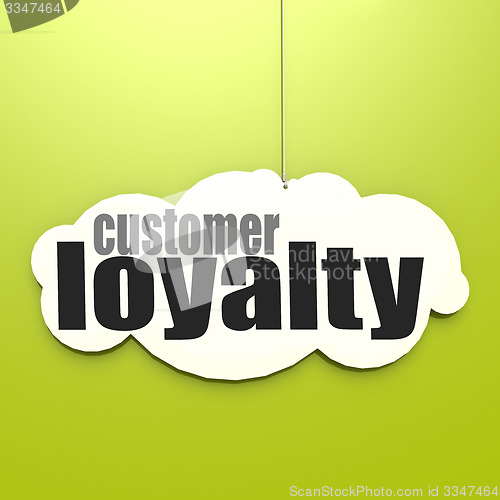 Image of White cloud with customer loyalty