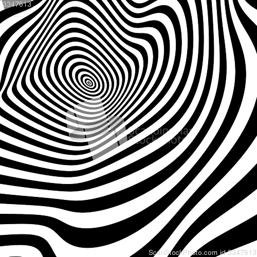 Image of Black and white abstract striped background. Optical Art. 