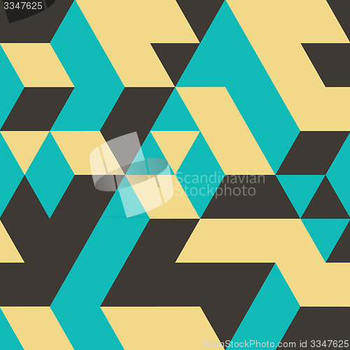 Image of Abstract 3d background. Wall of cubes. Vector illustration. 