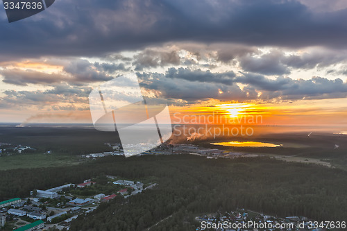 Image of Aerial view obove Vinzili. Russia