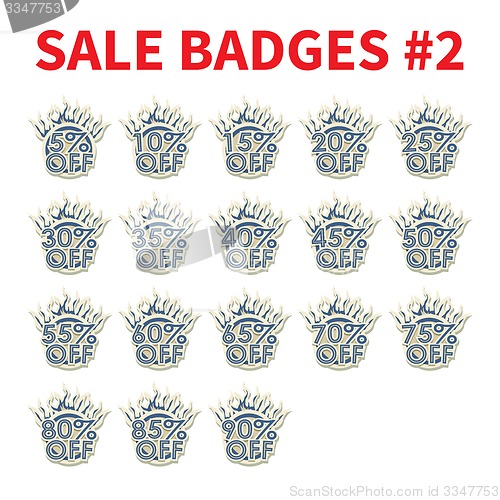 Image of Set of Huge sale badges