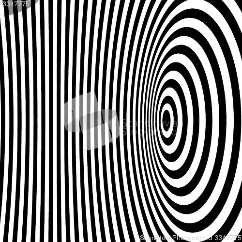 Image of Black and white abstract striped background. Optical Art. 