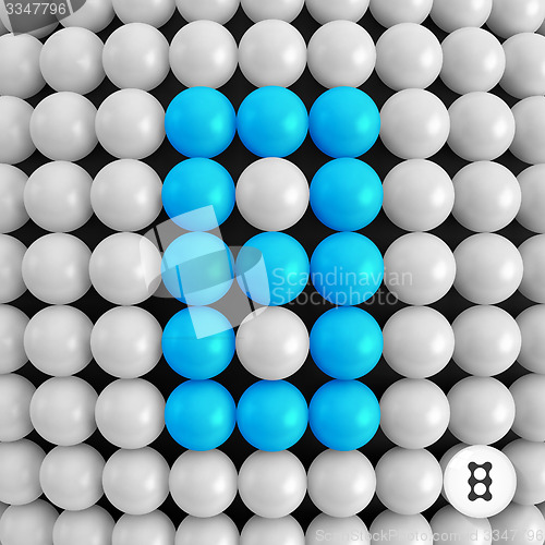 Image of Number eight. Abstract mathematics background. 
