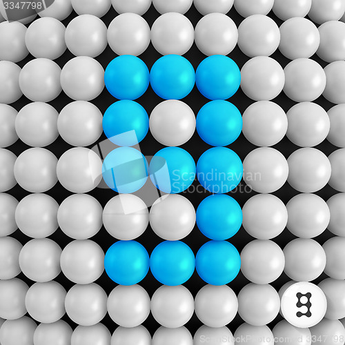 Image of Number nine. Abstract mathematics background. 