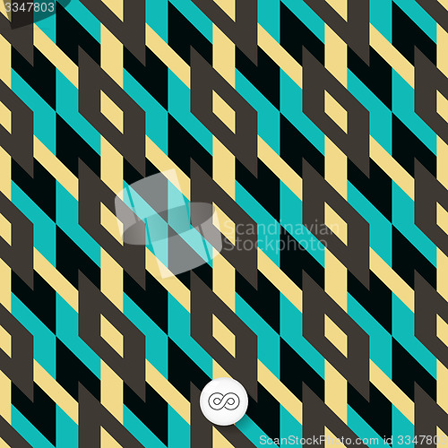 Image of Seamless mosaic pattern. Geometric background. 
