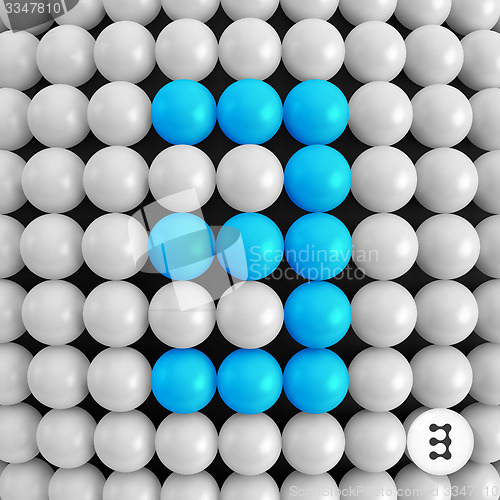 Image of Number three. Abstract mathematics background. 