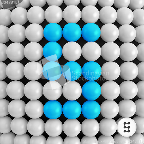Image of Number five. Abstract mathematics background. 