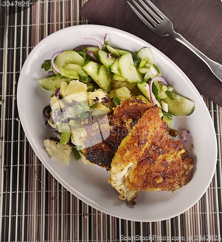 Image of Chicken Schnitzel With Vegetables