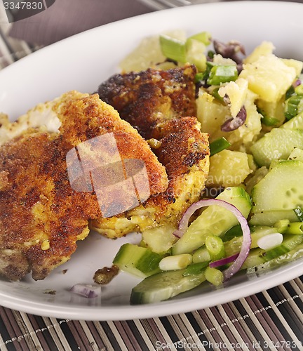 Image of Chicken Schnitzel With Vegetables