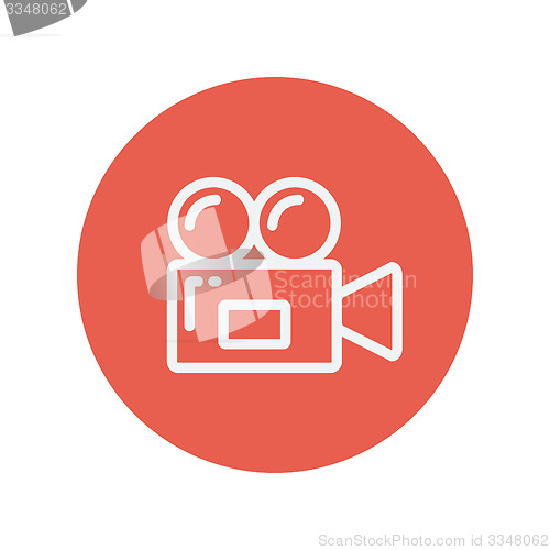 Image of Video camera thin line icon