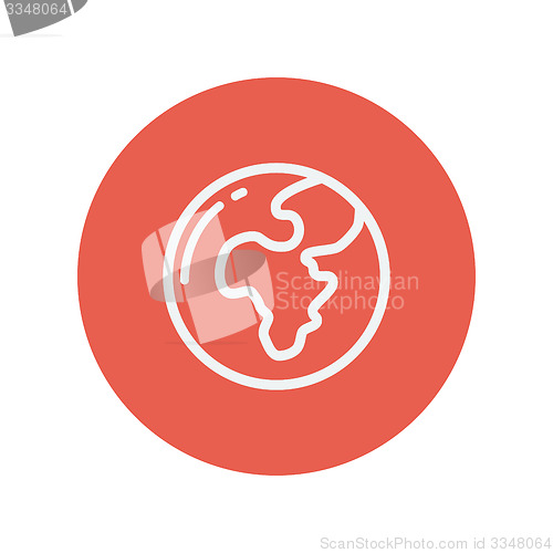 Image of Globe thin line icon