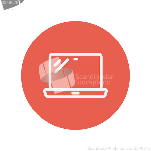Image of Laptop thin line icon