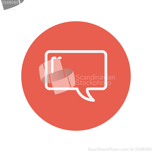 Image of Speech bubble thin line icon