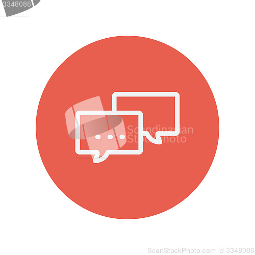 Image of Speech bubble thin line icon