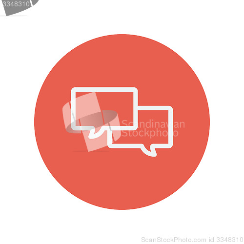 Image of Speech bubble thin line icon