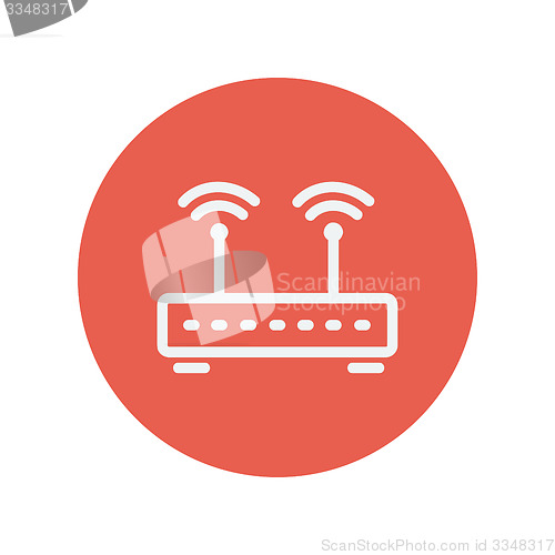 Image of Wireless router thin line icon