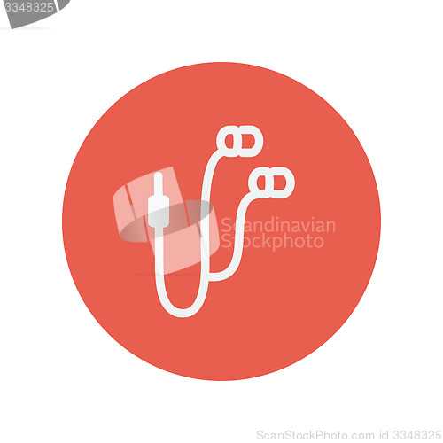 Image of Earphone thin line icon