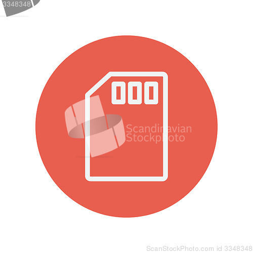 Image of Memory card thin line icon