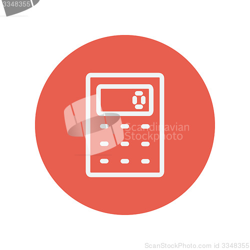 Image of Calculator thin line icon