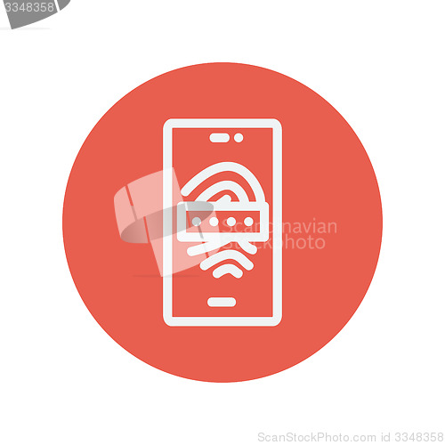Image of Mobille wifi thin line icon