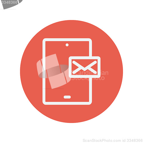 Image of Smartphone message thin line icon