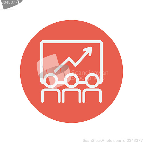 Image of Business growth thin line icon