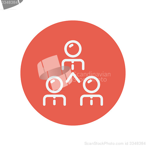 Image of Business team thin line icon