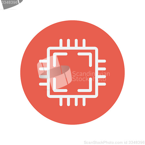 Image of Circuit board thin line icon