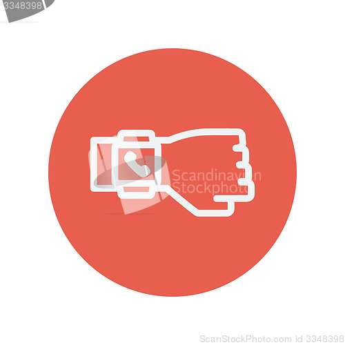 Image of Smart watch thin line icon