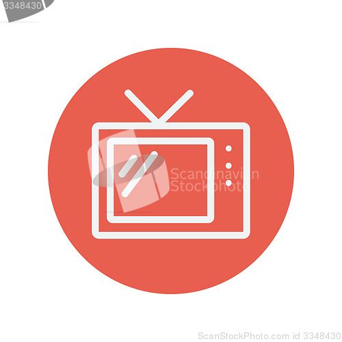 Image of Retro television thin line icon