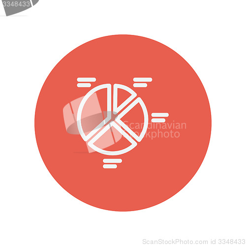 Image of Pie chart thin line icon