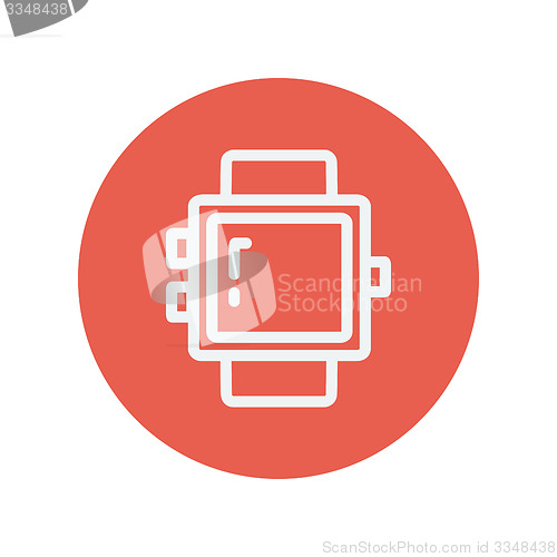 Image of Blank smartwatch thin line icon