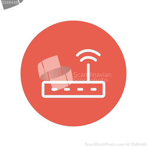 Image of Wifi router modem thin line icon