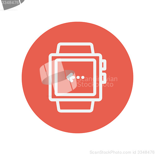 Image of Smart watch thin line icon