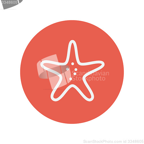 Image of Starfish thin line icon