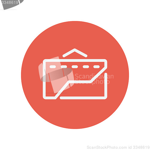 Image of Envelope with handle thin line icon