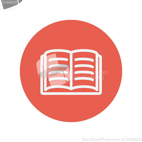 Image of Open book thin line icon