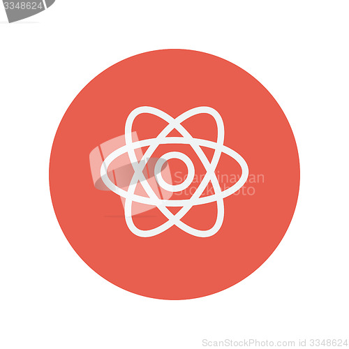 Image of Atom thin line icon