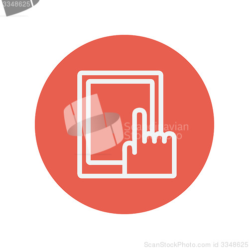 Image of Tablet thin line icon