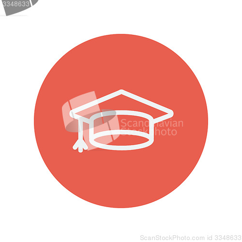 Image of Graduation cap thin line icon